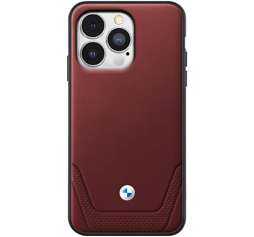 BMW iPhone 13 Pro Max Real Leather Hard Case