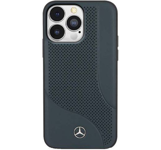 Mercedes-Benz iPhone 13 Pro Max Leather Black With Perforated Area Case