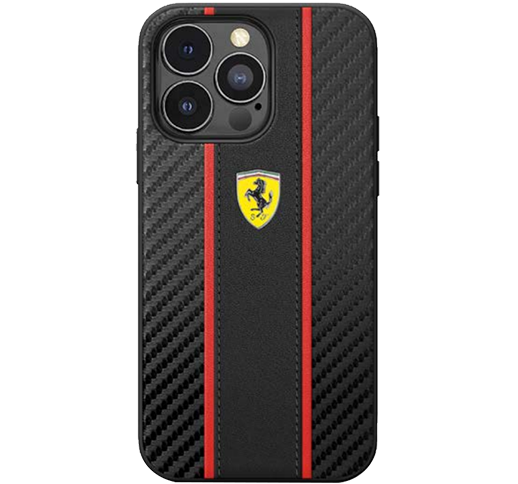 iPhone 13 Pro Max Leather PU Carbon Design Ferrari Original Case