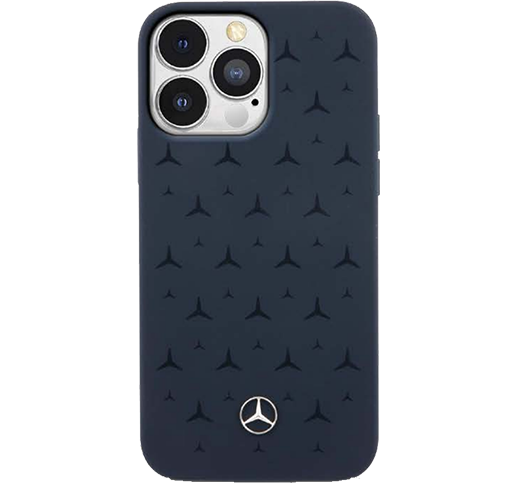 Mercedes iPhone 13 Pro Max Liquid Silicone Case with Shiny Stars Pattern