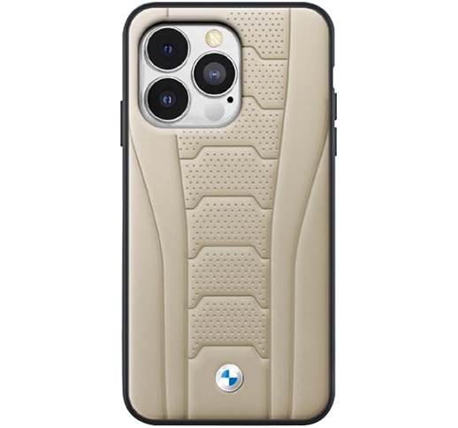BMW iPhone 13 Pro / Pro Max Real Leather Case Seat Pattern