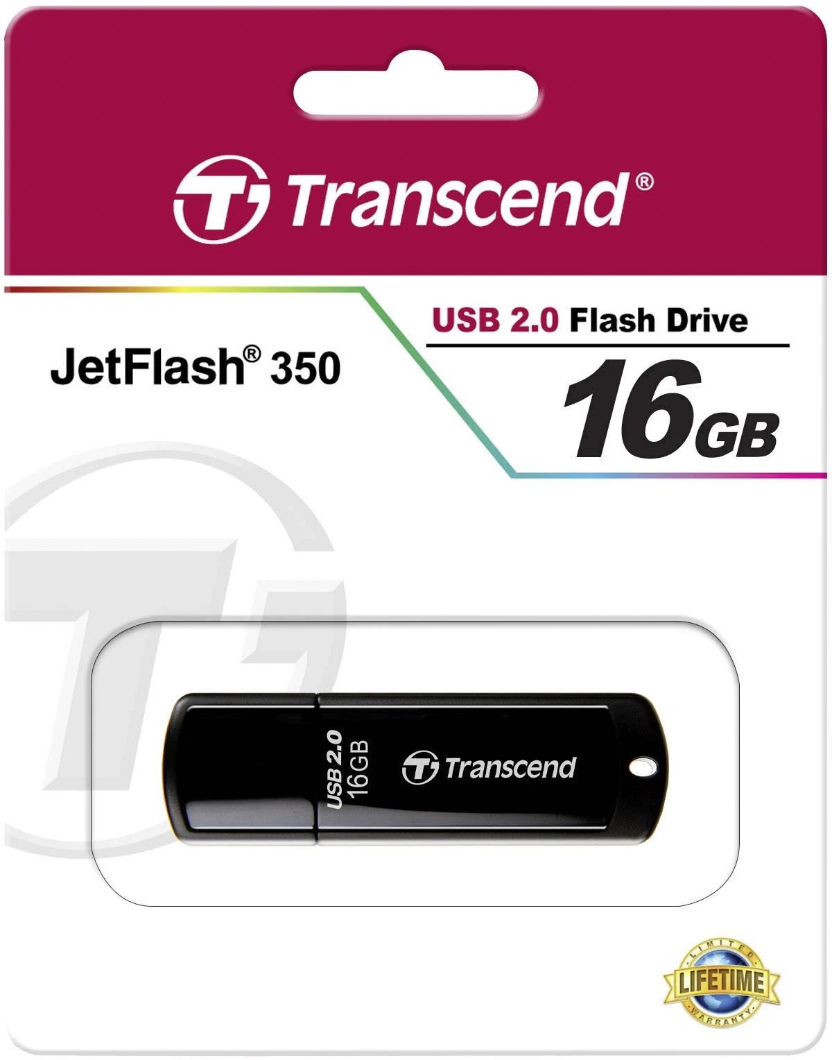 Transcend JetFlash® 350 - 16GB USB 2.0 Flash Drive
