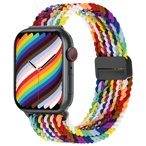 WiWU Wi-WB004 Braided Magnetic Watch Band for iWatch 42-49MM Rainbow Colored