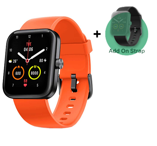 Maimo Watch Black with Black/Orange 2 Straps Smartwatch